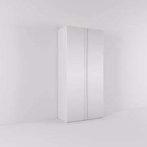 Kledingkast Levante in wit met spiegelglas | 95 cm breed - Matteo studio B.V.