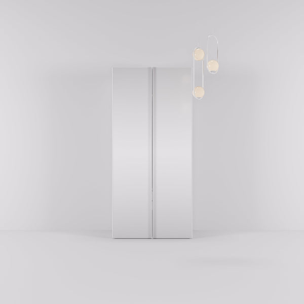 Kledingkast Levante in wit met spiegelglas | 95 cm breed - Matteo studio B.V.