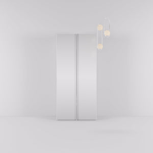 Kledingkast Levante in wit met spiegelglas | 95 cm breed - Matteo studio B.V.