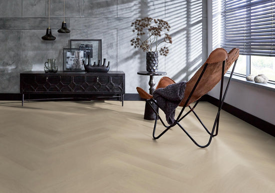 YUP Fulham visgraat klik PVC beige - Matteo studio B.V.