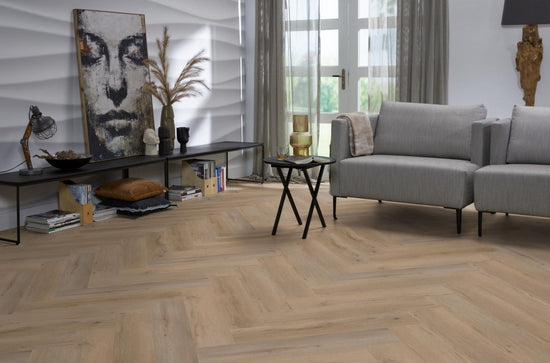 YUP Leyton visgraat plak PVC natural oak - Matteo studio B.V.