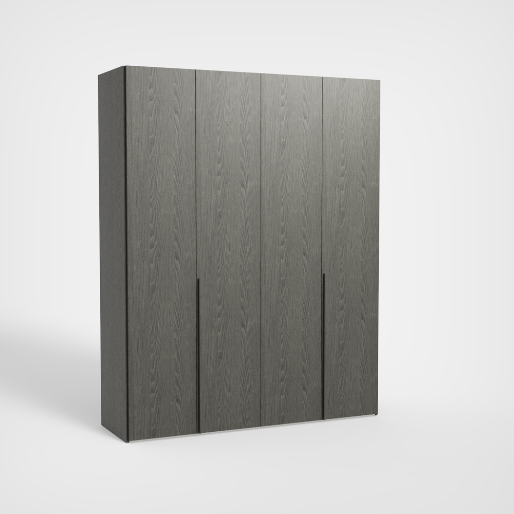 Donker eiken duo — gesloten kast